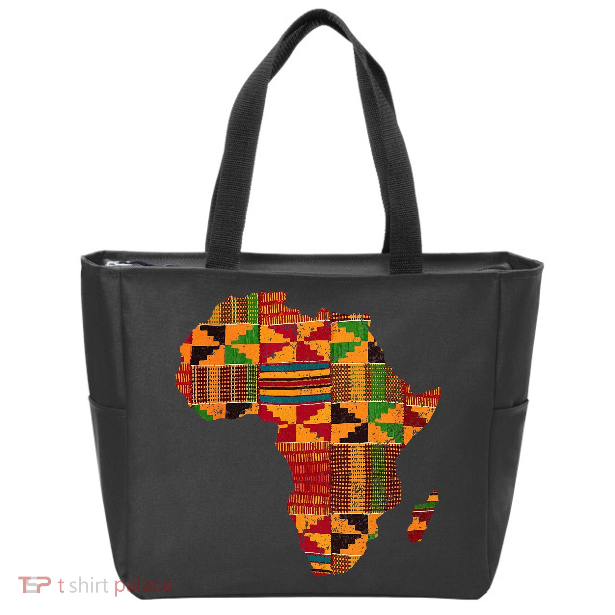 Cool Africa Map Kente Cloth Gift For Men Women African Lover Tote Bag