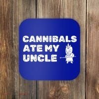 Cannibals Ate My Uncle Joe Biden Political Satire Trump 2024 Coaster thumb 0