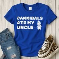 Cannibals Ate My Uncle Joe Biden Political Satire Trump 2024 Women's T-Shirt thumb 3