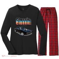 Classic American Muscle Car Women's Long Sleeve Flannel Pajama Set  thumb 0