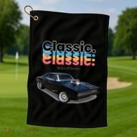 Classic American Muscle Car Golf Towel thumb 1