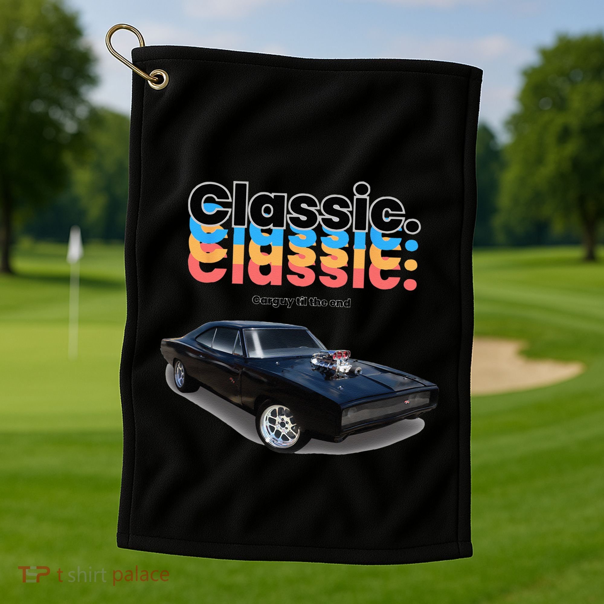 Classic American Muscle Car Golf Towel