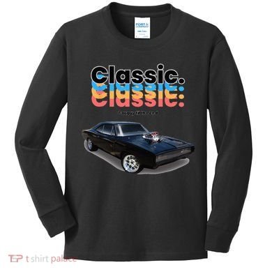 Classic American Muscle Car Kids Long Sleeve Shirt