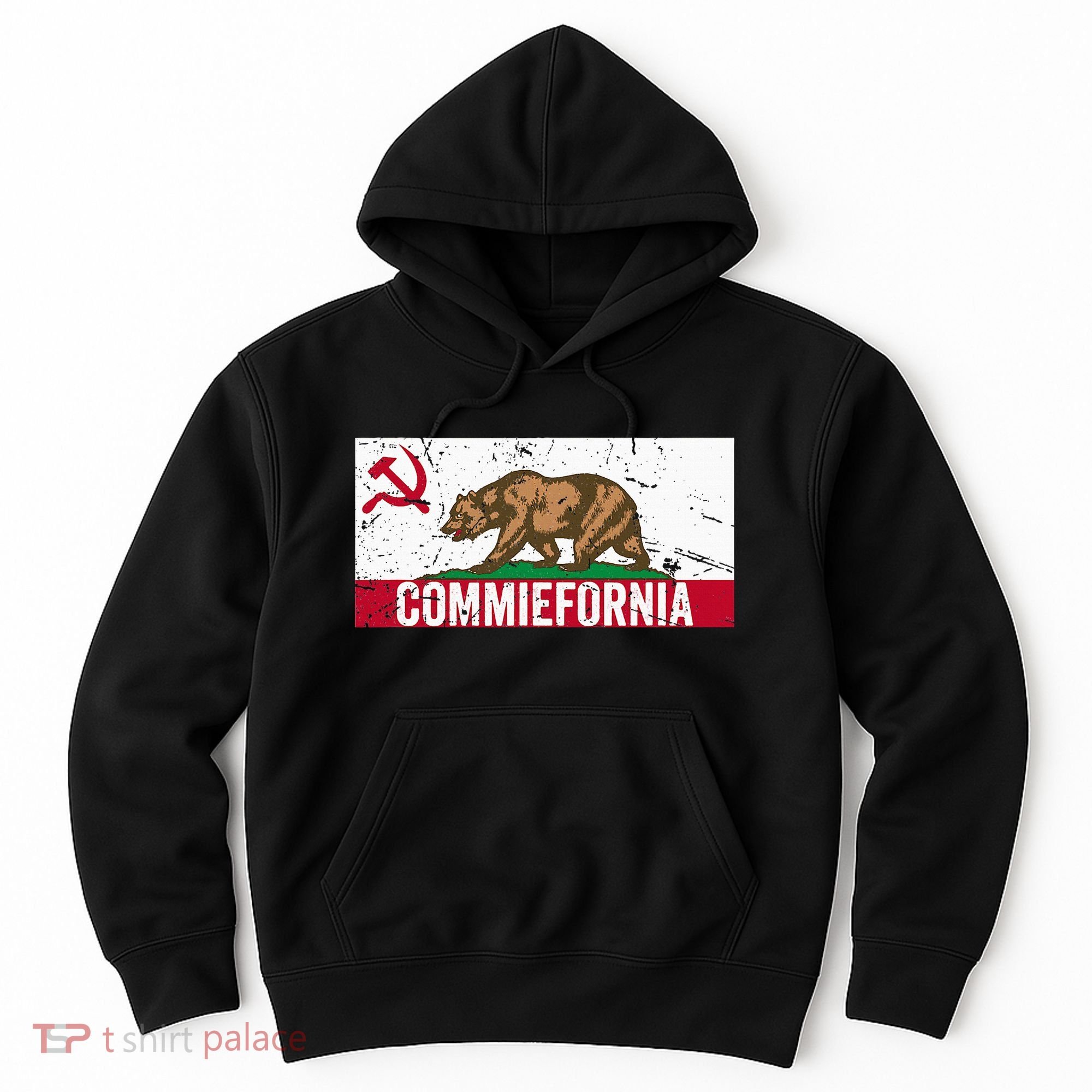 Commiefornia Anti Marxist Communist California Flag Hoodie
