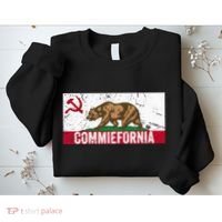 Commiefornia Anti Marxist Communist California Flag Sweatshirt thumb 2