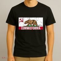 Commiefornia Anti Marxist Communist California Flag T-Shirt thumb 3