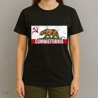 Commiefornia Anti Marxist Communist California Flag T-Shirt thumb 4