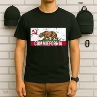 Commiefornia Anti Marxist Communist California Flag T-Shirt thumb 6