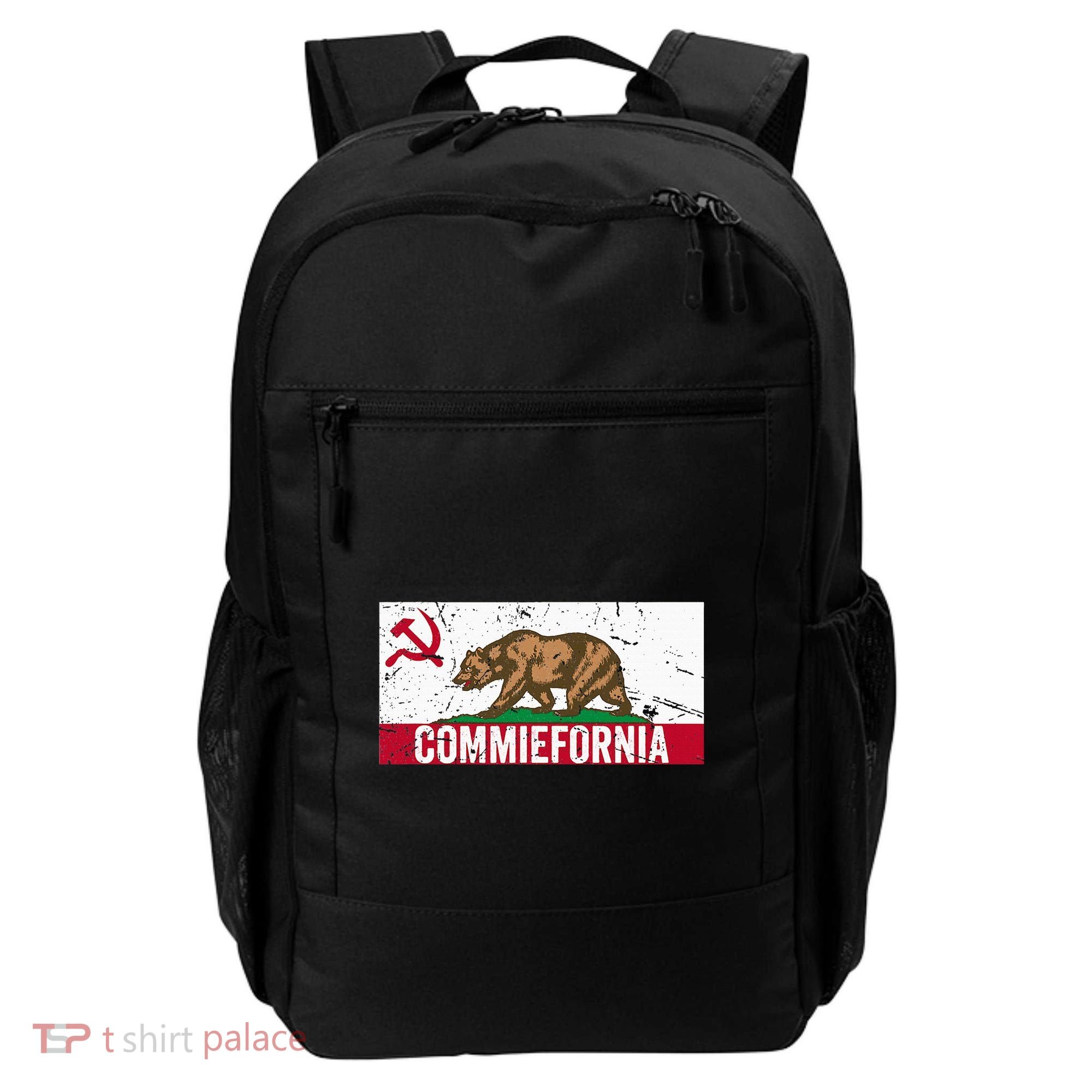 Commiefornia Anti Marxist Communist California Flag Backpack
