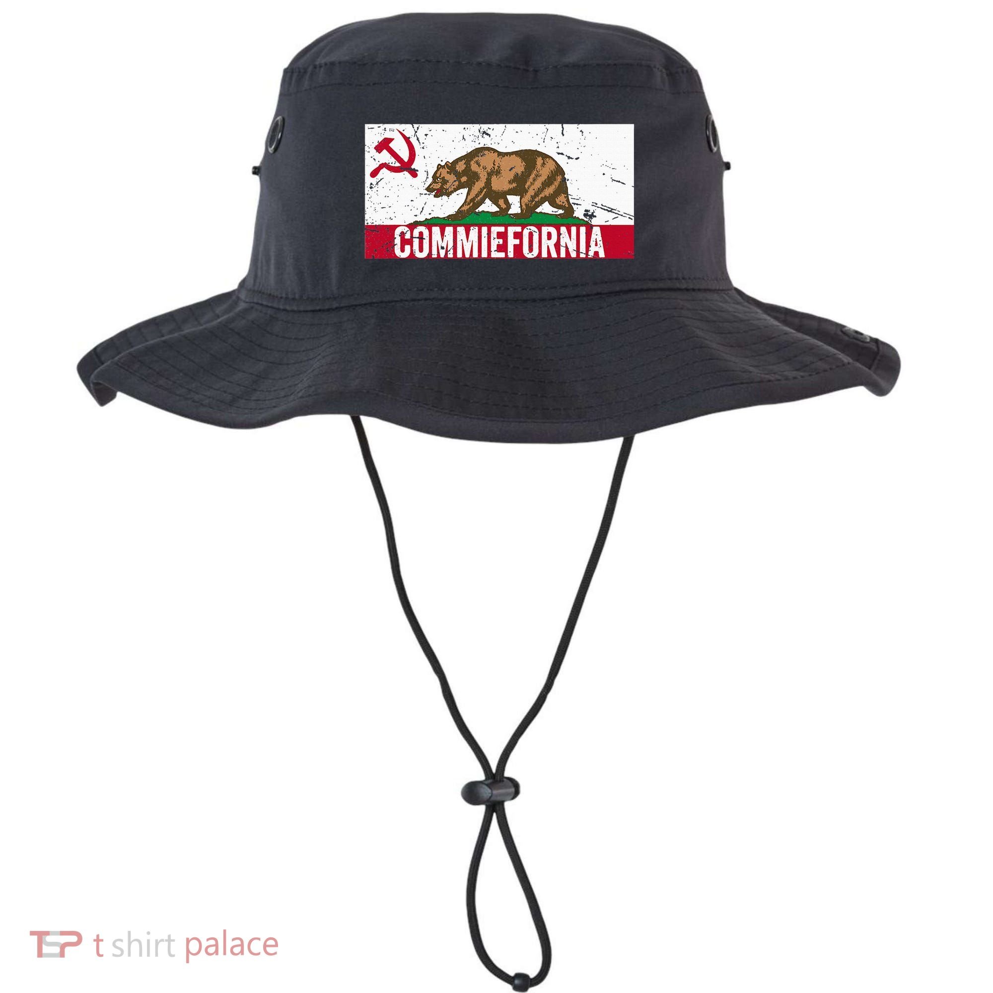 Commiefornia Anti Marxist Communist California Flag Bucket Hat