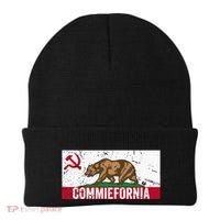 Commiefornia Anti Marxist Communist California Flag Beanie thumb 0