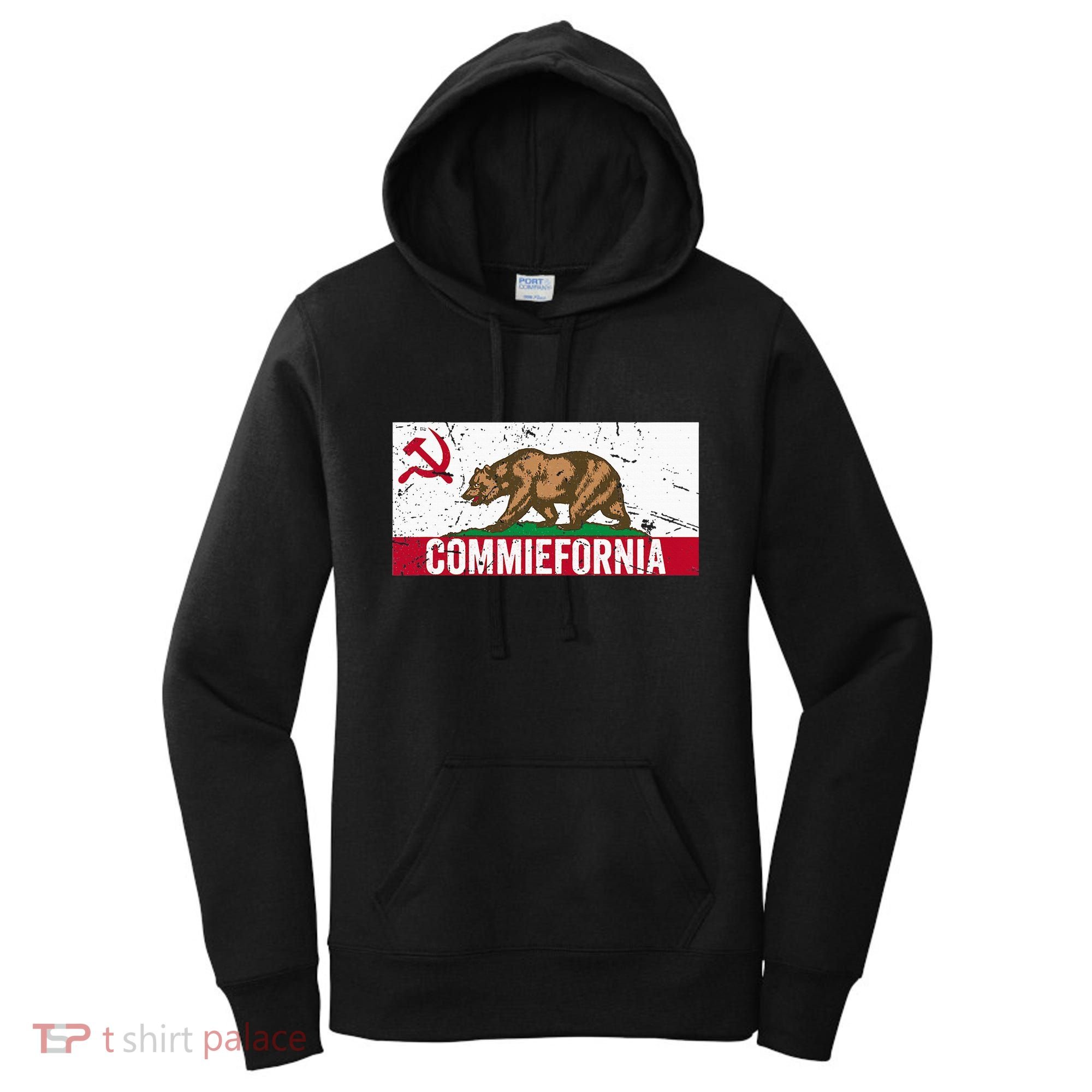 Commiefornia Anti Marxist Communist California Flag Women's Hoodie