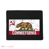 Commiefornia Anti Marxist Communist California Flag Mousepad thumb 0