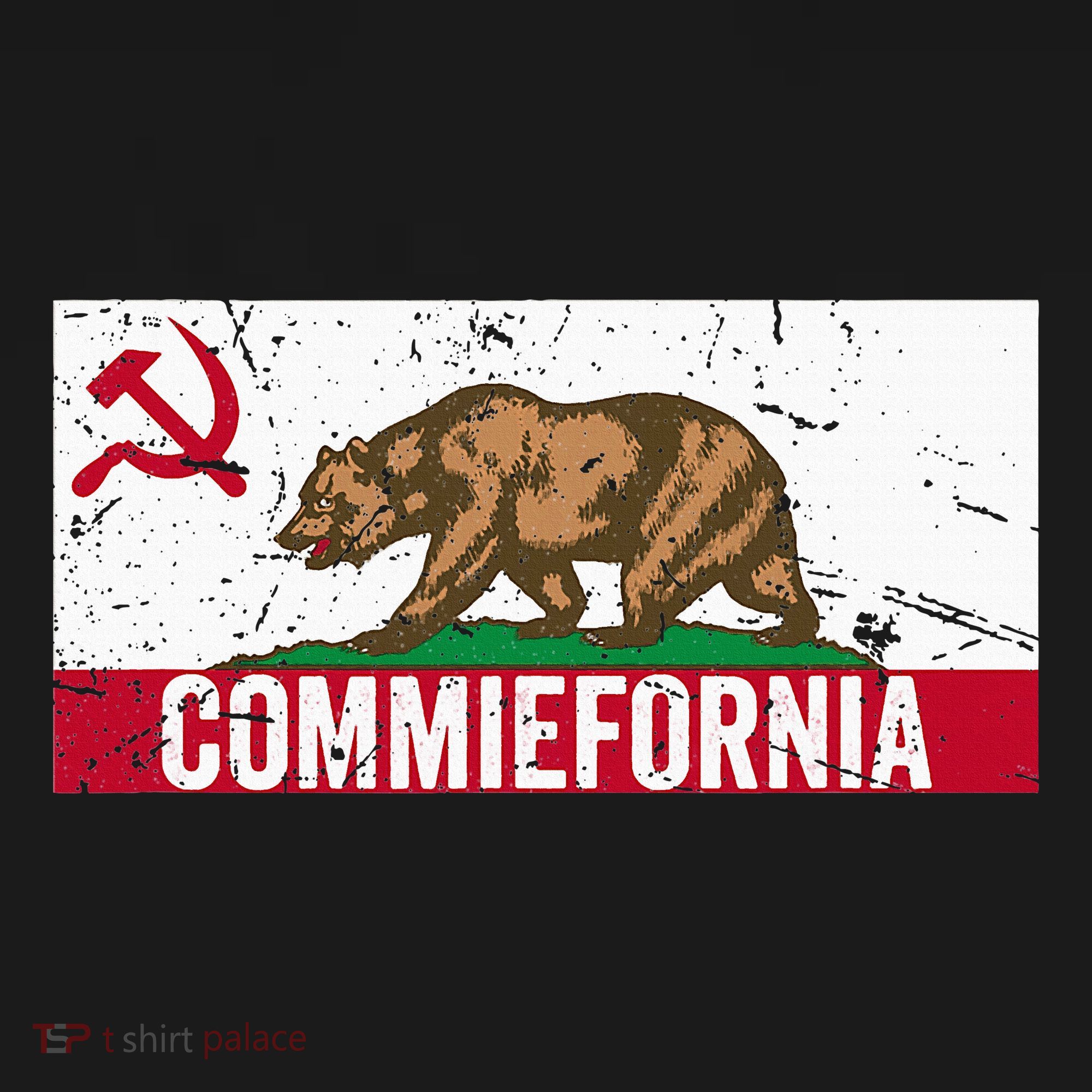 Commiefornia Anti Marxist Communist California Flag Mousepad