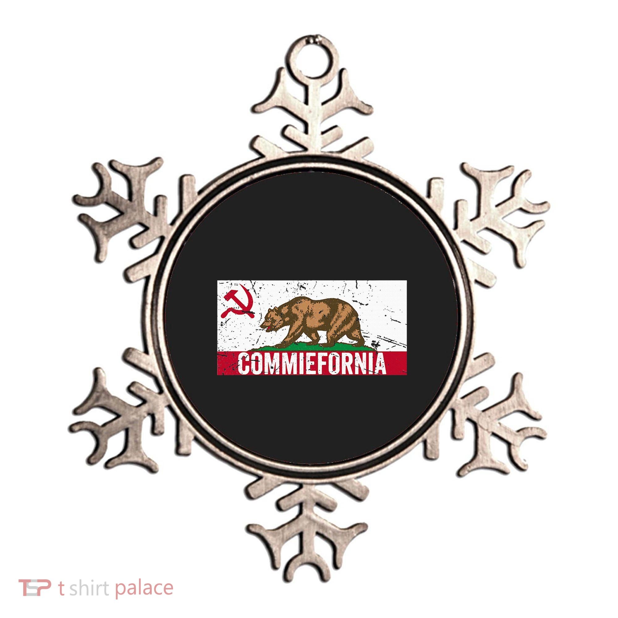 Commiefornia Anti Marxist Communist California Flag Ornament