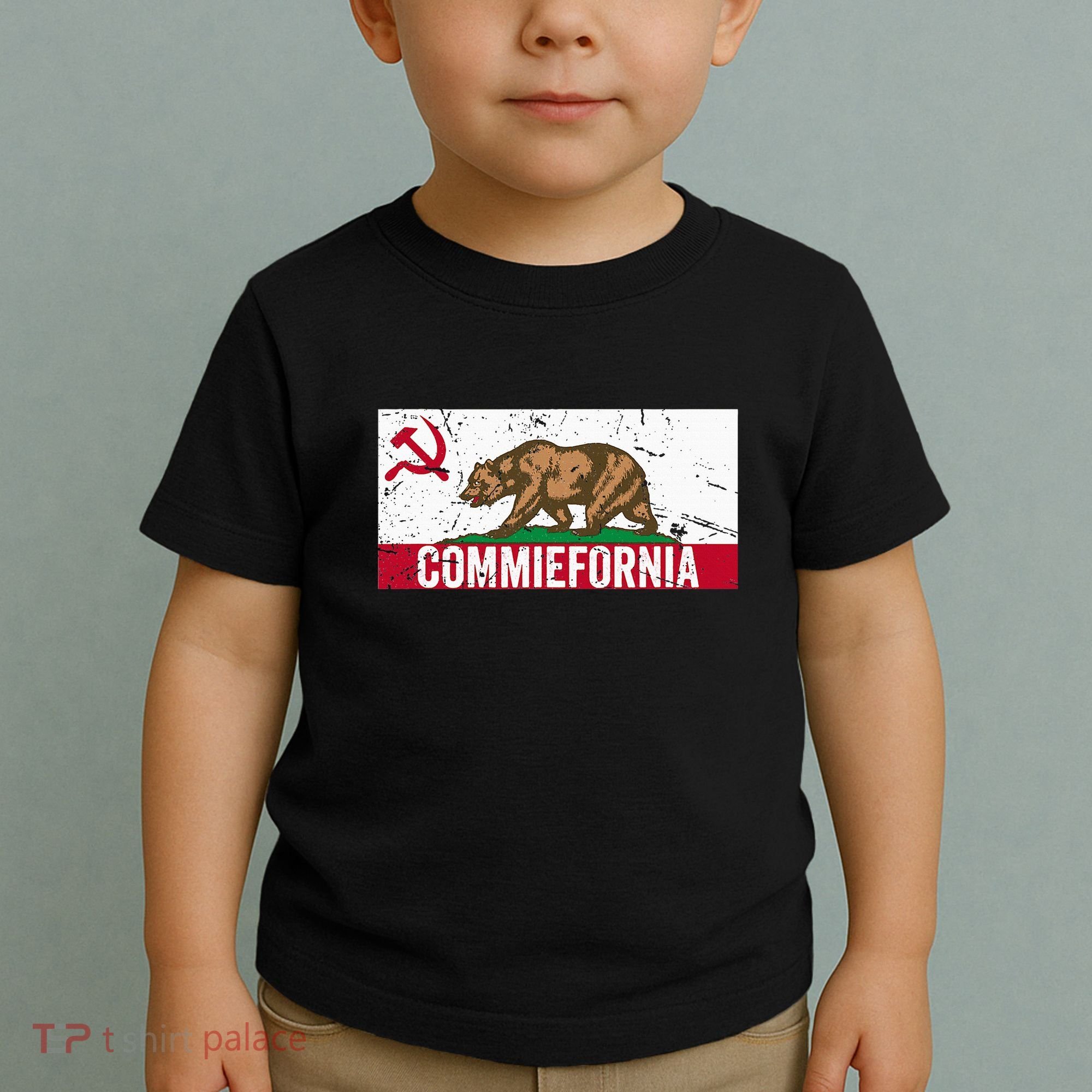 Commiefornia Anti Marxist Communist California Flag Toddler T-Shirt