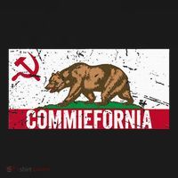 Commiefornia Anti Marxist Communist California Flag Women's Long Sleeve Shirt thumb 2
