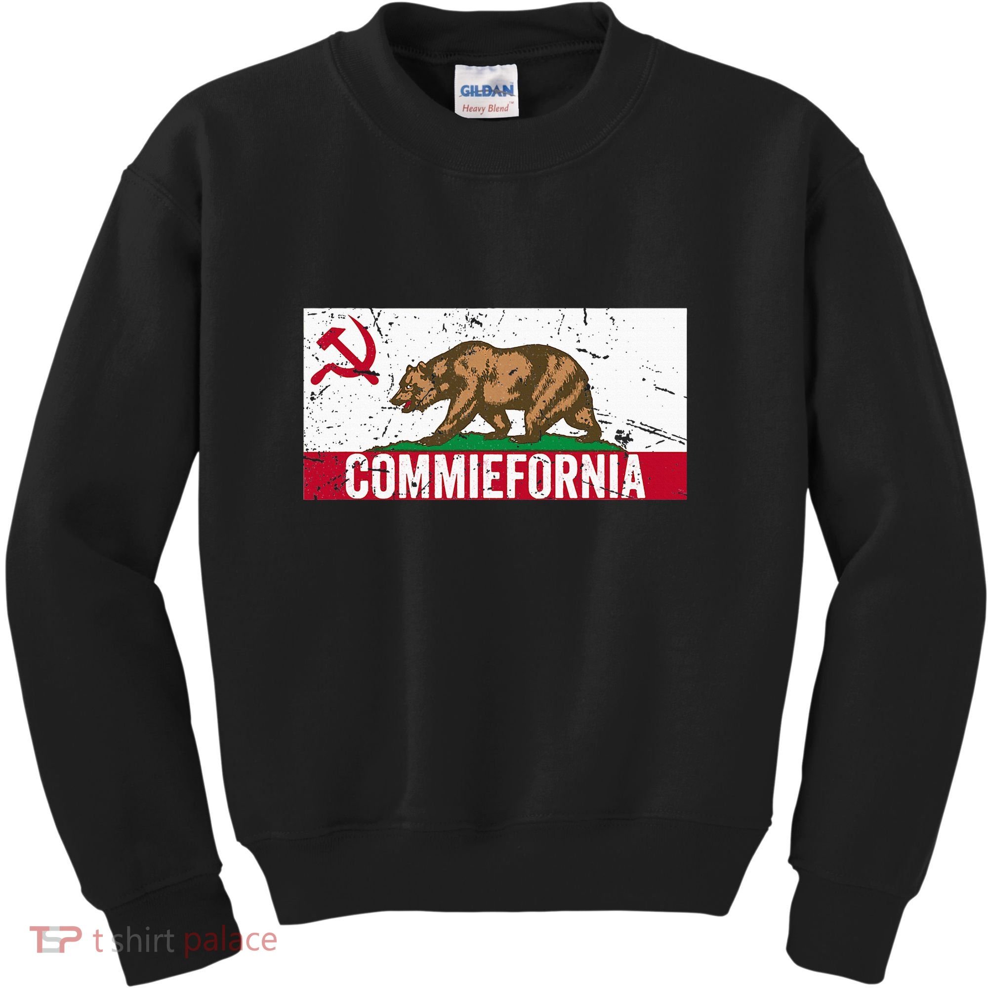 Commiefornia Anti Marxist Communist California Flag Kids Sweatshirt