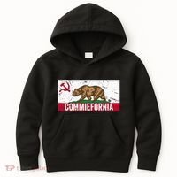 Commiefornia Anti Marxist Communist California Flag Kids Hoodie thumb 0