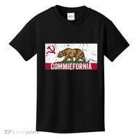 Commiefornia Anti Marxist Communist California Flag Kids T-Shirt thumb 0