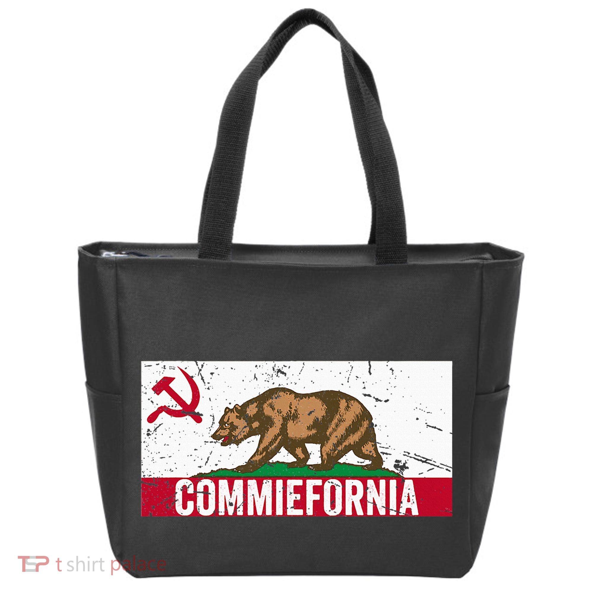 Commiefornia Anti Marxist Communist California Flag Tote Bag