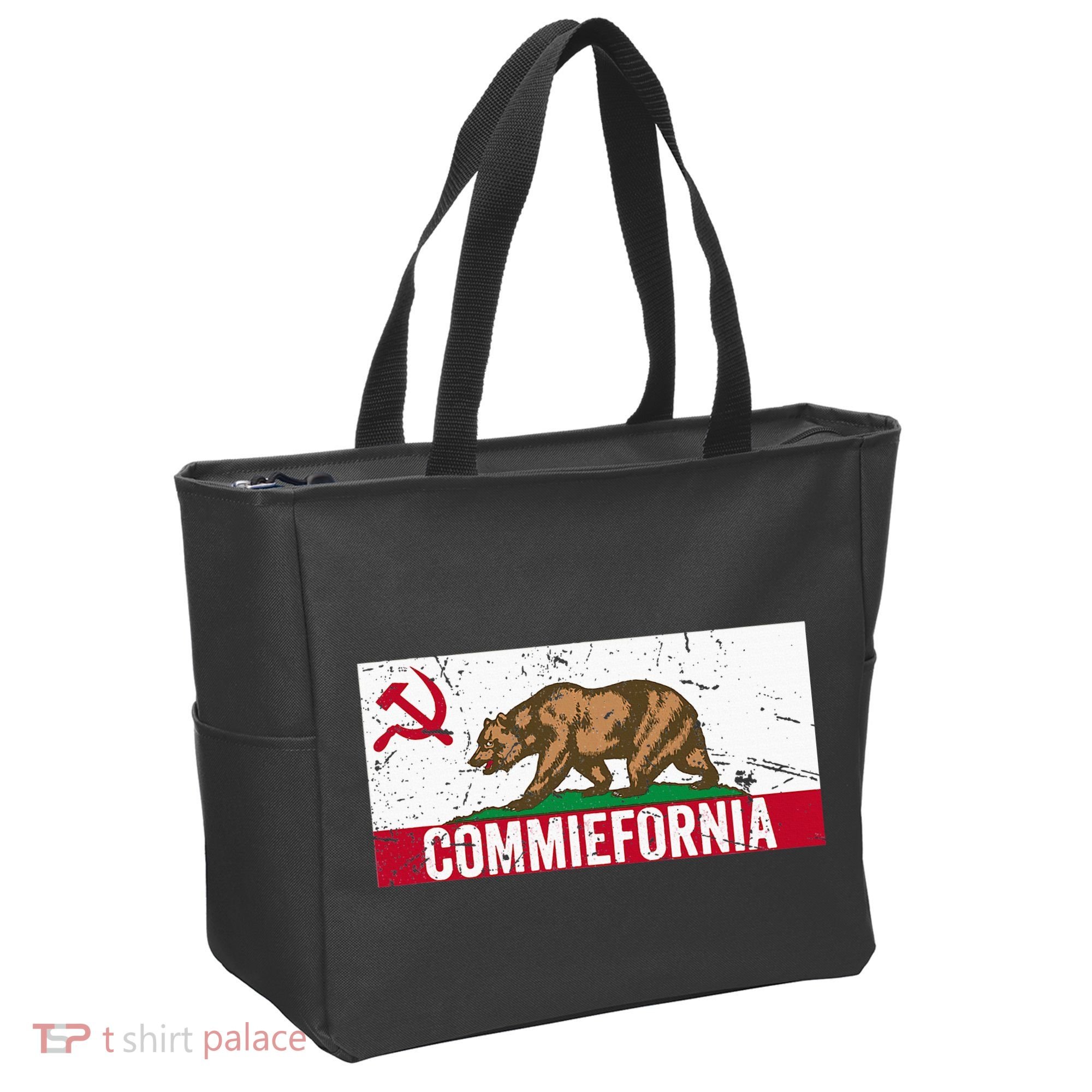 Commiefornia Anti Marxist Communist California Flag Tote Bag