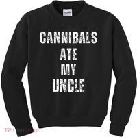 Cannibals Ate My Uncle Joe Biden Political Parody Kids Sweatshirt thumb 0