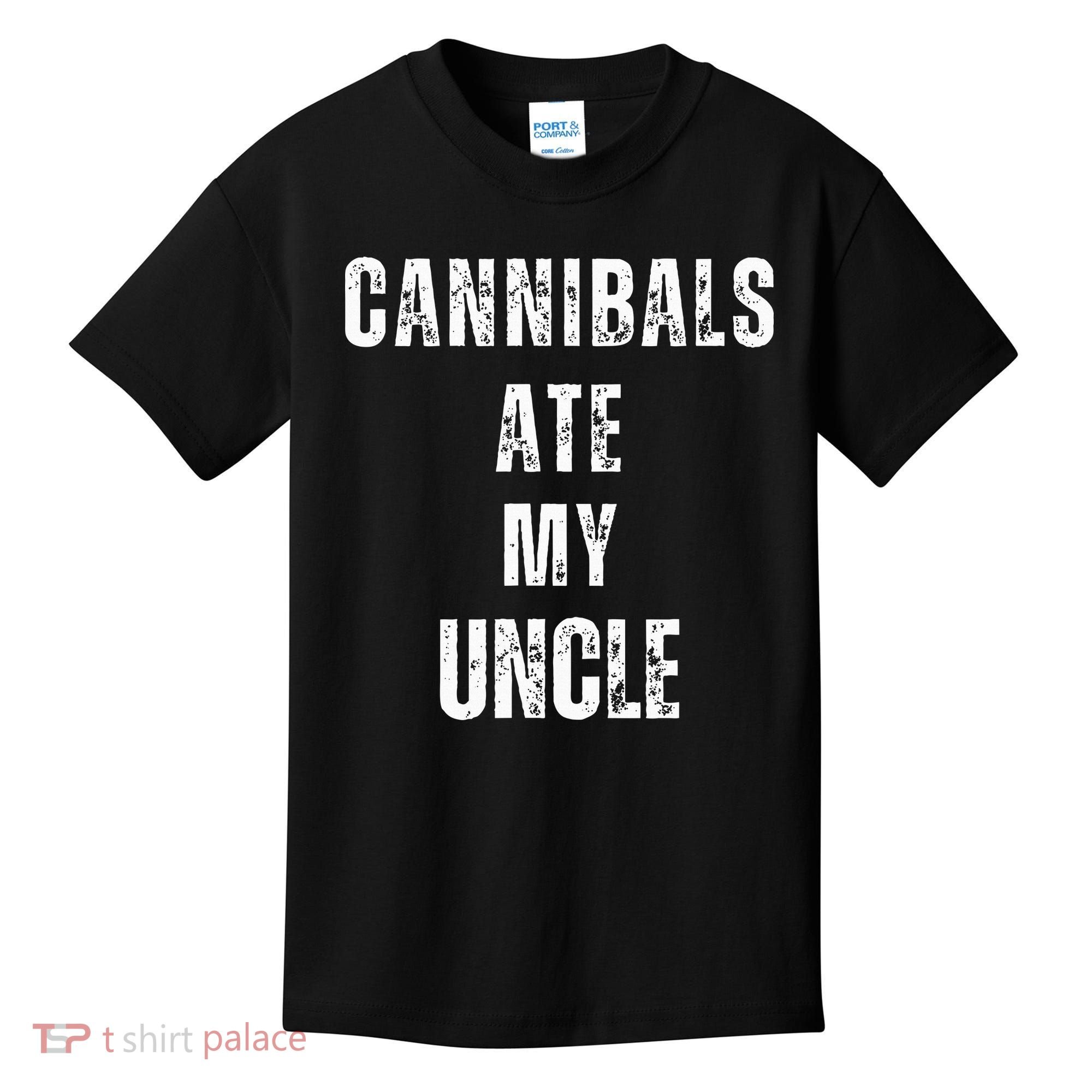 Cannibals Ate My Uncle Joe Biden Political Parody Kids T-Shirt