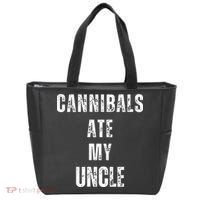 Cannibals Ate My Uncle Joe Biden Political Parody Tote Bag thumb 0