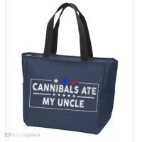 Cannibals Ate My Uncle Joe Biden Saying Funny Trump 2024 Tote Bag thumb 3