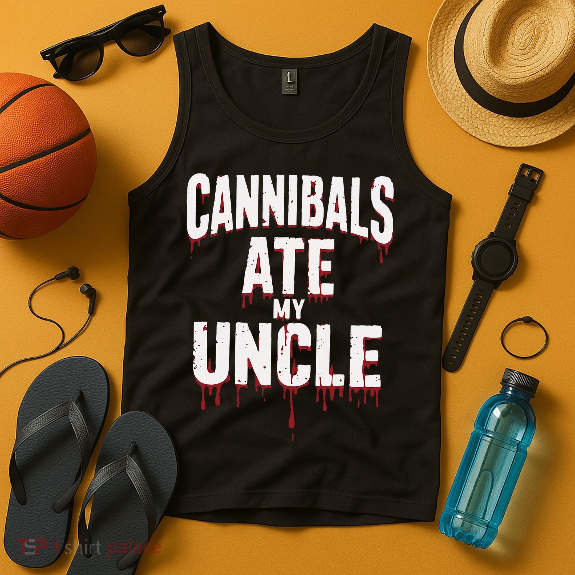 Cannibals Ate My Uncle Joe Biden Political Satire 2024 Tank Top
