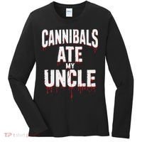 Cannibals Ate My Uncle Joe Biden Political Satire 2024 Women's Long Sleeve Shirt thumb 0