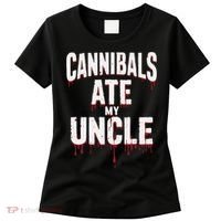 Cannibals Ate My Uncle Joe Biden Political Satire 2024 Women's T-Shirt thumb 0