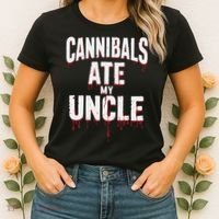 Cannibals Ate My Uncle Joe Biden Political Satire 2024 Women's T-Shirt thumb 2