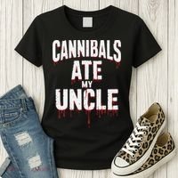 Cannibals Ate My Uncle Joe Biden Political Satire 2024 Women's T-Shirt thumb 3