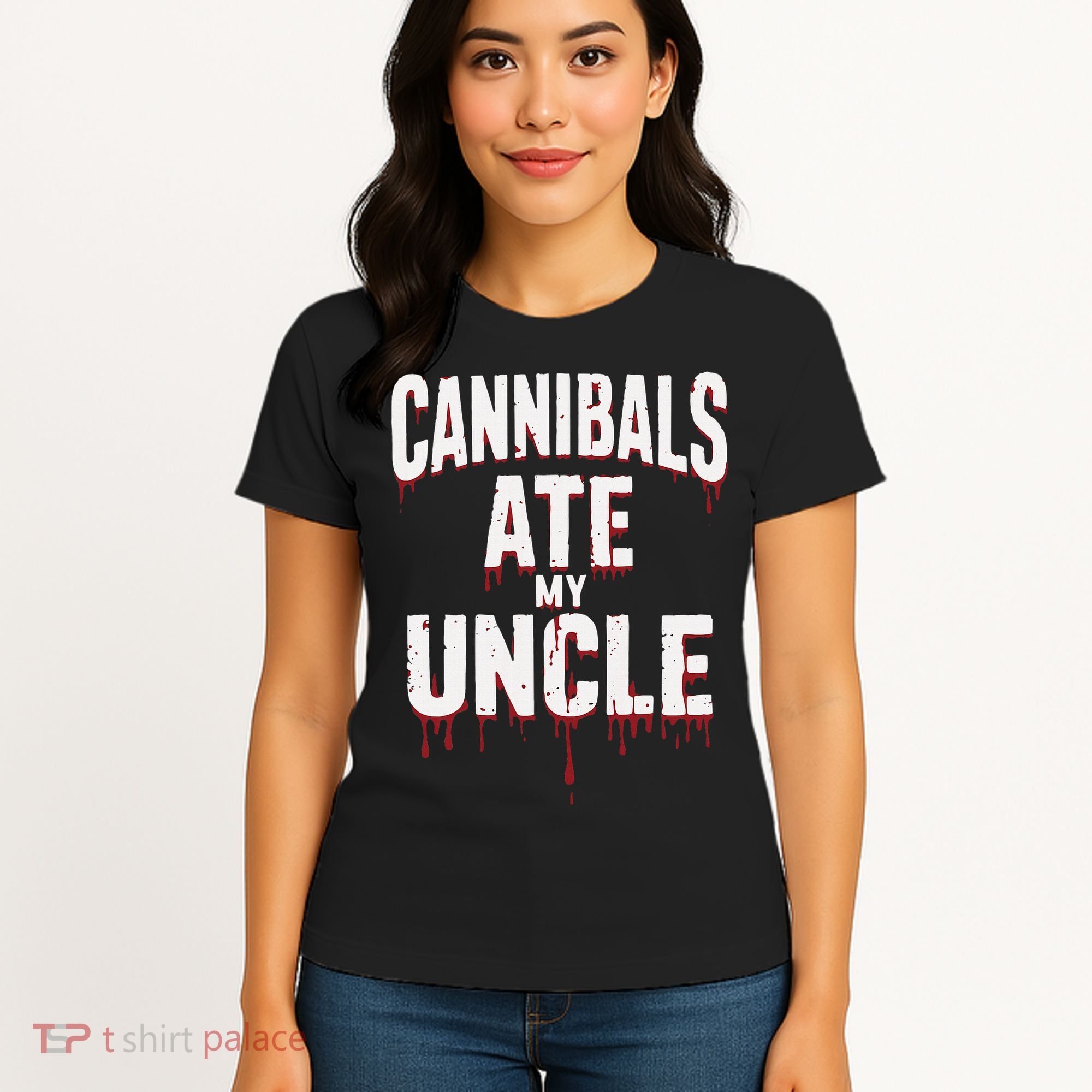 Cannibals Ate My Uncle Joe Biden Political Satire 2024 Women's T-Shirt