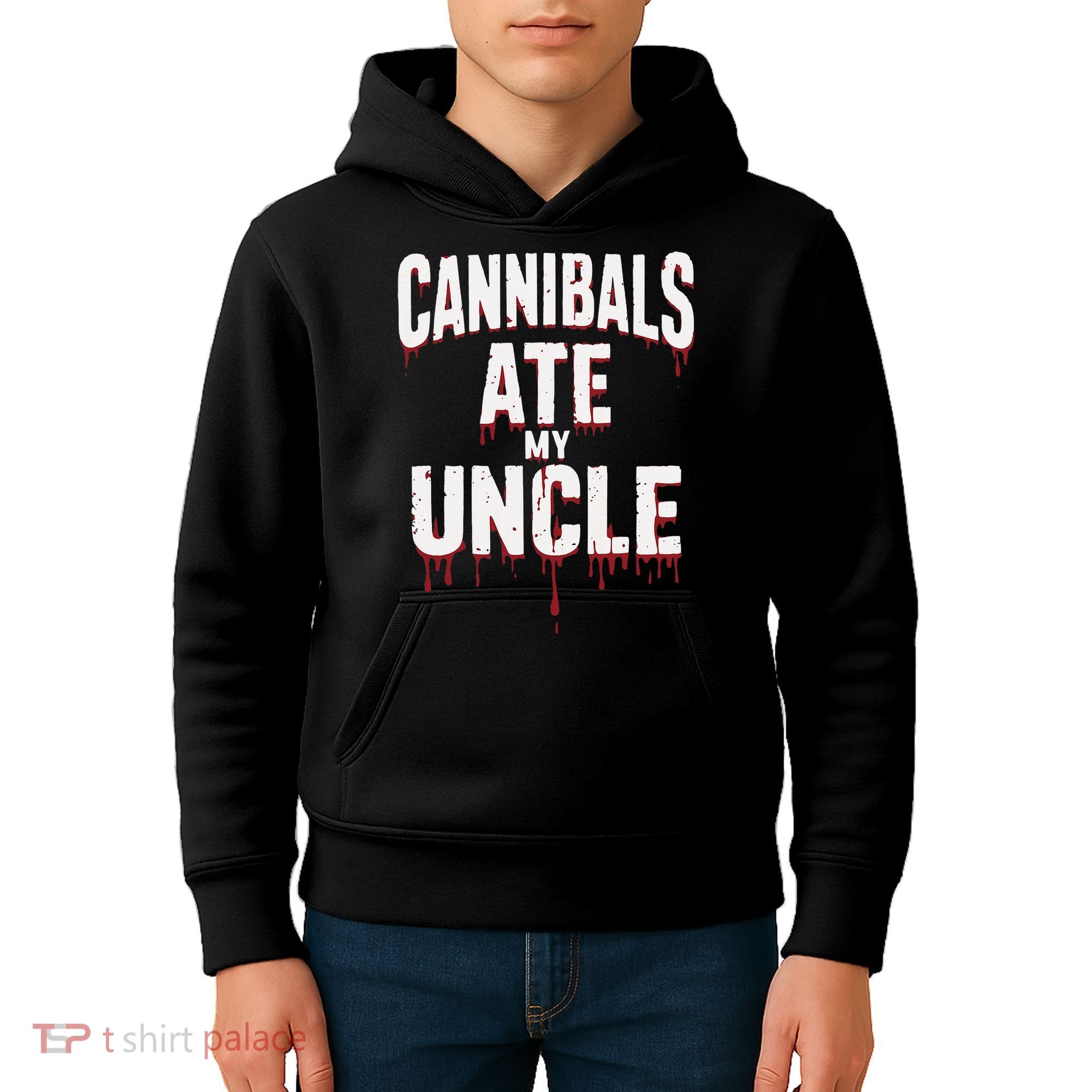 Cannibals Ate My Uncle Joe Biden Political Satire 2024 Kids Hoodie