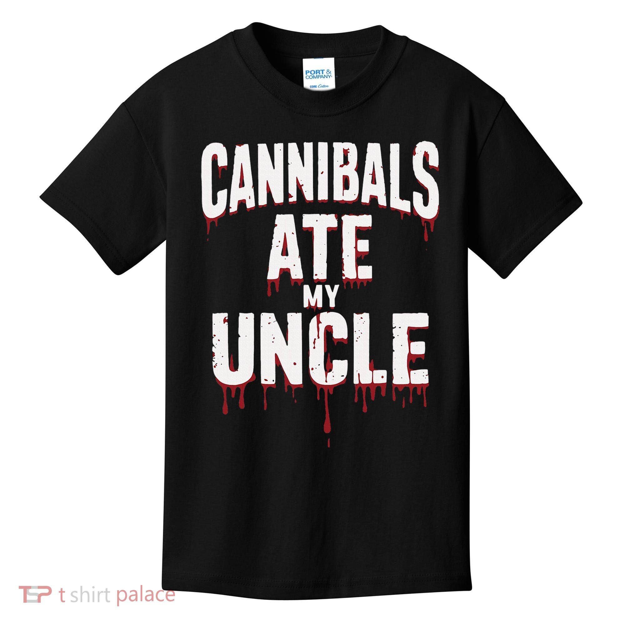 Cannibals Ate My Uncle Joe Biden Political Satire 2024 Kids T-Shirt