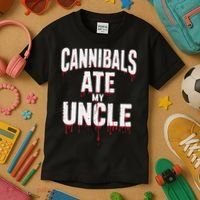Cannibals Ate My Uncle Joe Biden Political Satire 2024 Kids T-Shirt thumb 3