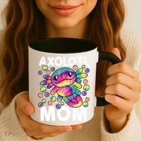 Cute Axolotl Mom Axolotl Lover Coffee Mug thumb 3