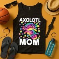 Cute Axolotl Mom Axolotl Lover Tank Top thumb 4