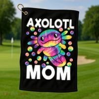 Cute Axolotl Mom Axolotl Lover Golf Towel thumb 1