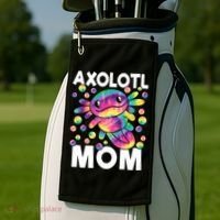 Cute Axolotl Mom Axolotl Lover Golf Towel thumb 2
