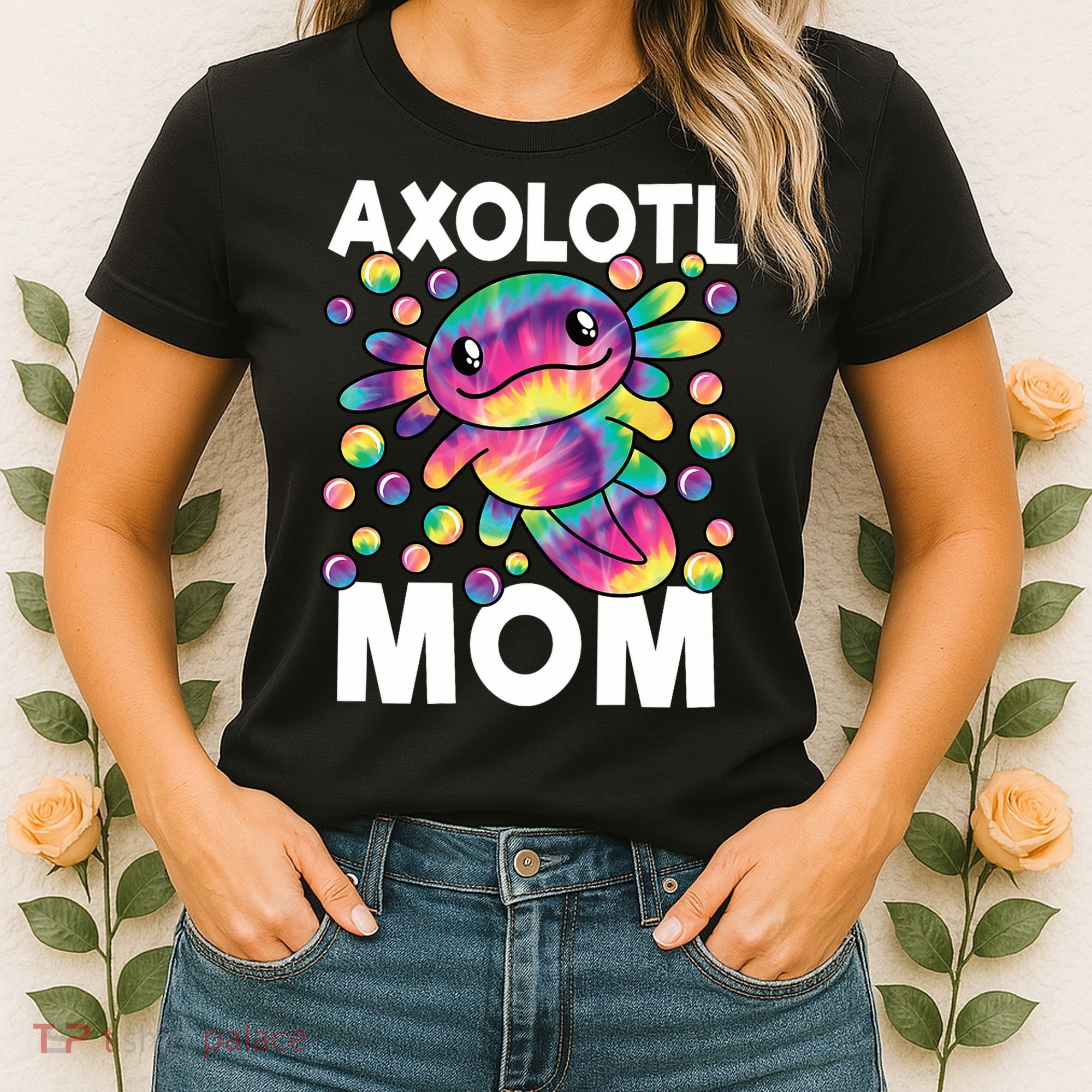 Cute Axolotl Mom Axolotl Lover Women's T-Shirt