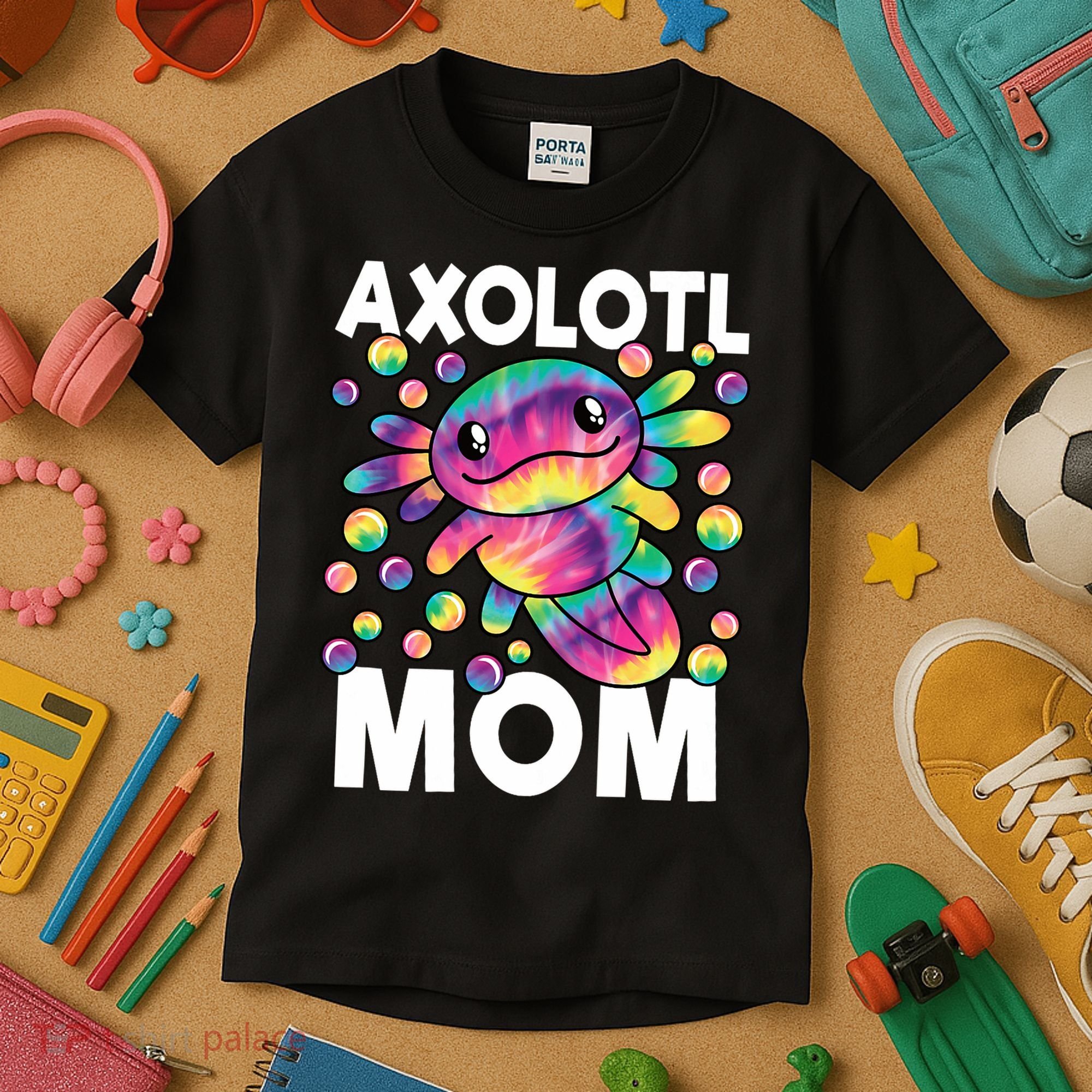 Cute Axolotl Mom Axolotl Lover Kids T-Shirt