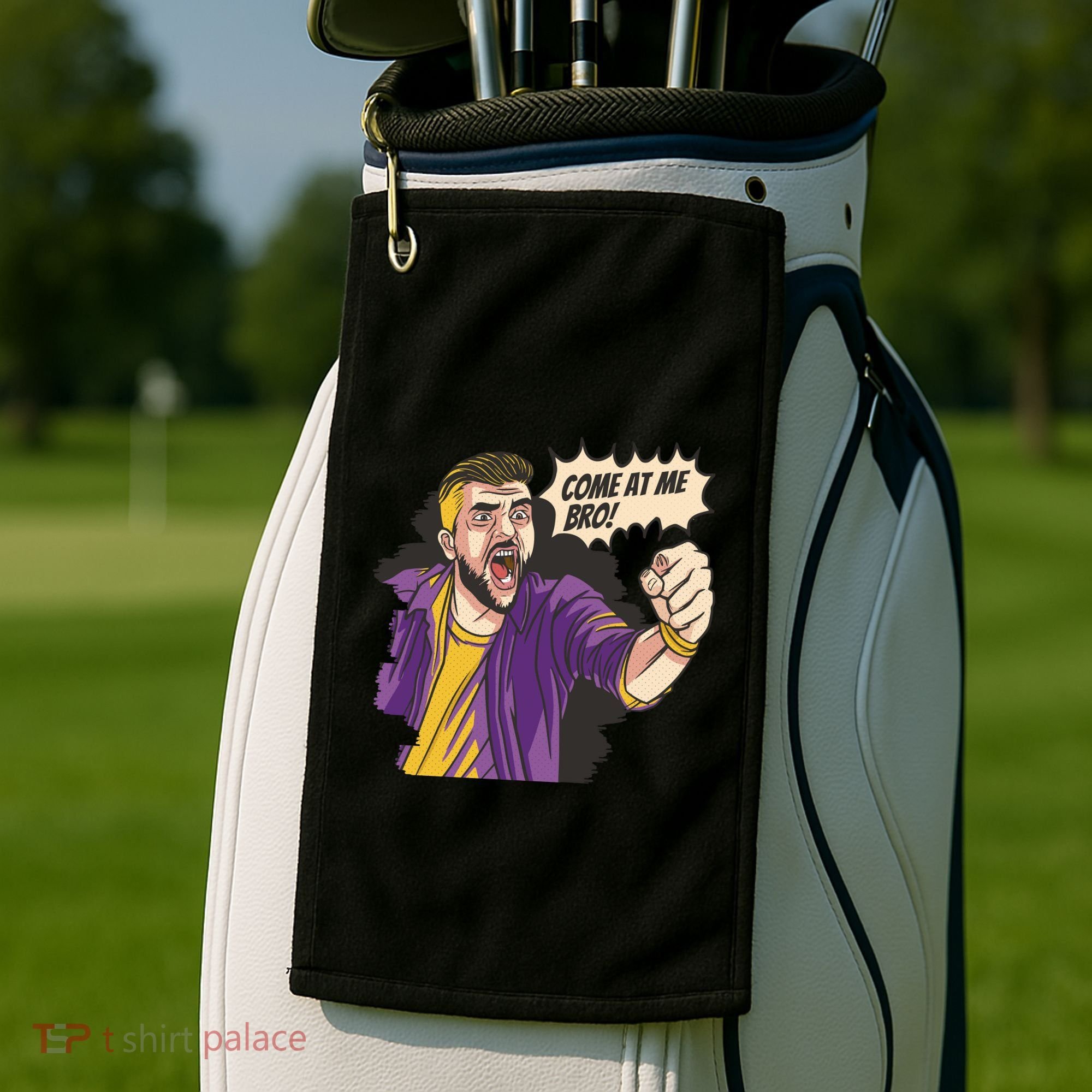 Come At Me Bro Comic Golf Towel