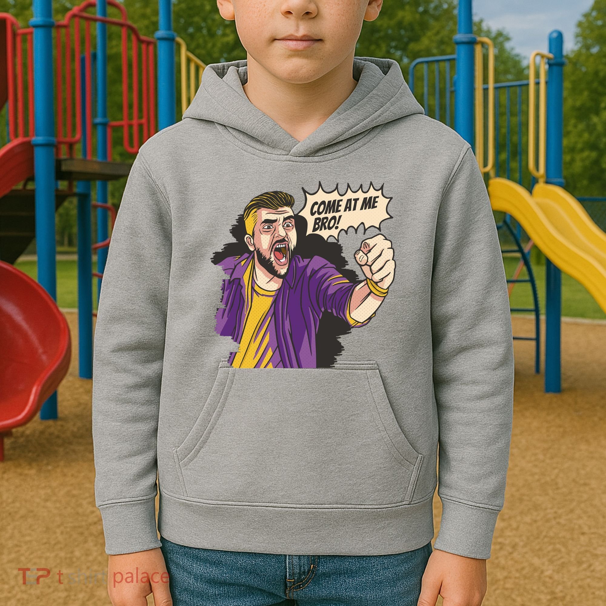 Come At Me Bro Comic Kids Hoodie