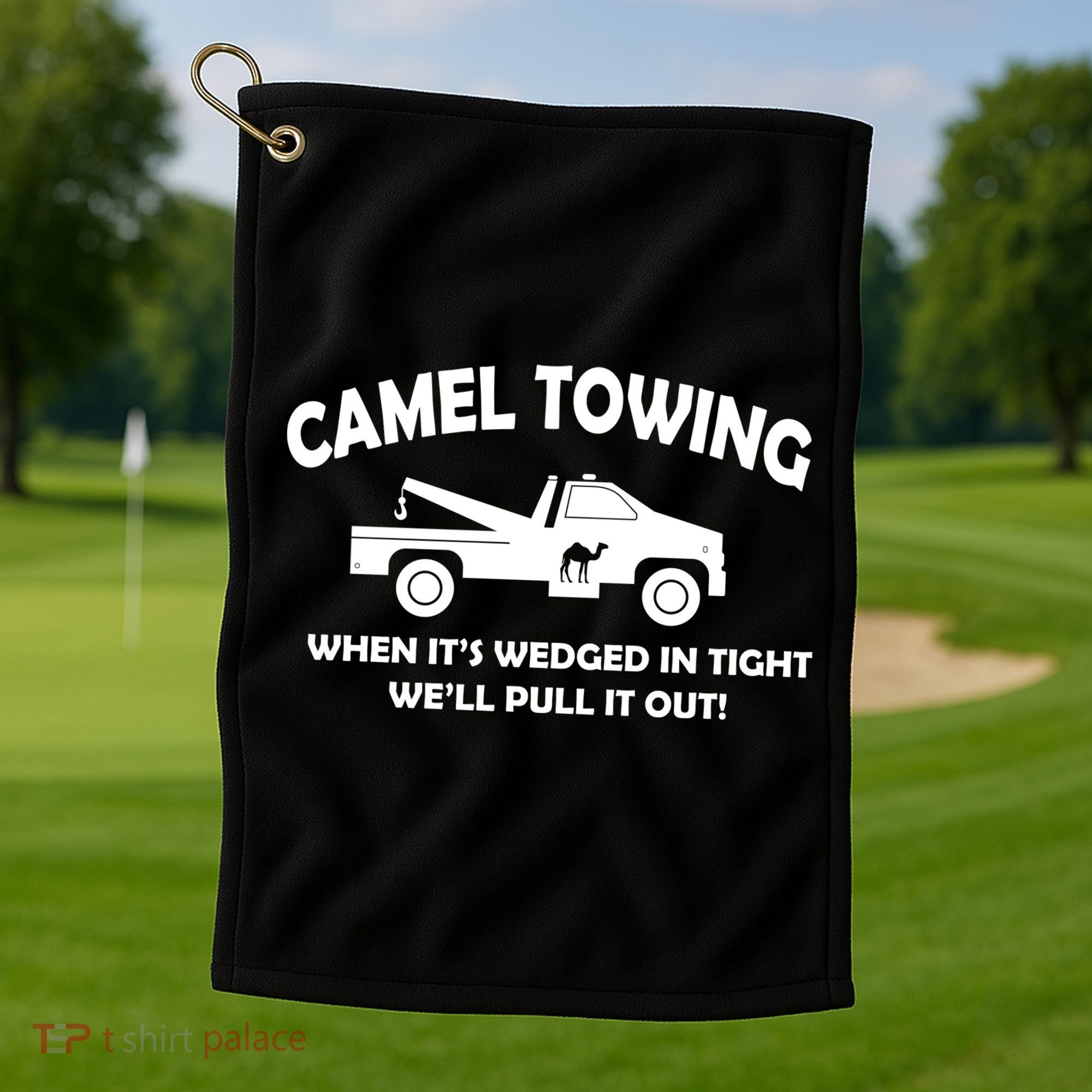 Camel Towing Golf Towel