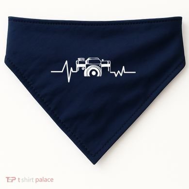 Camera Photographer Heartbeat USA-Made Doggie Bandana