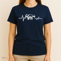 Camera Photographer Heartbeat T-Shirt thumb 4